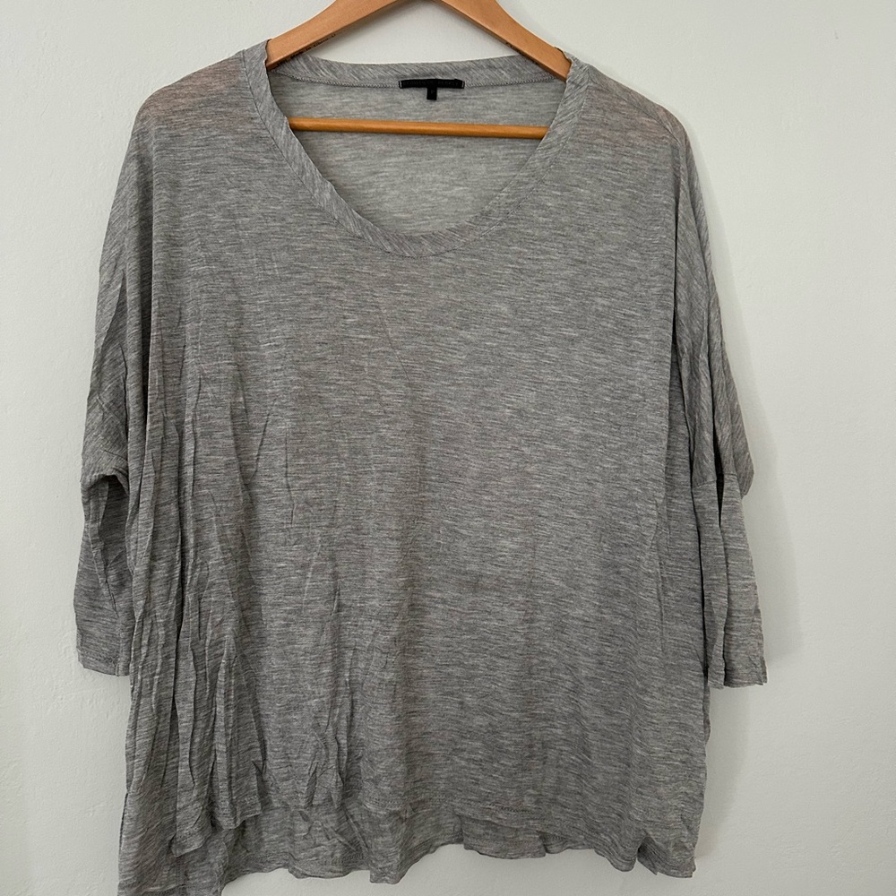 Beautiful People Sheer Gray Batwing Top